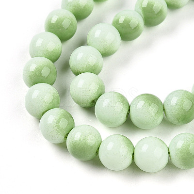 Baking Paint Glass Beads Strands DGLA-N012-8mm-04-1