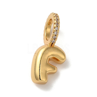 Brass Micro Pave Cubic Zirconia Pendants KK-K345-13F-G-1