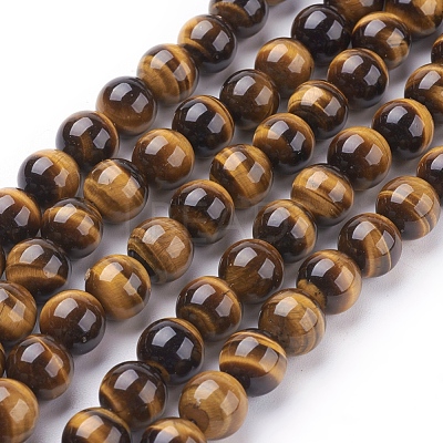 Natural Tiger Eye Beads Strands X-G-G099-10mm-4-1