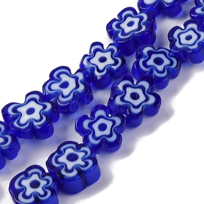 Handmade Millefiori Lampwork Beads Strands LAMP-G164-03B-1