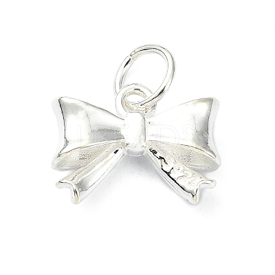 925 Sterling Silver Bowknot Charms STER-M119-05A-S-1