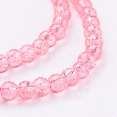 Crackle Glass Beads Strands X-CCG-Q001-4mm-03-1