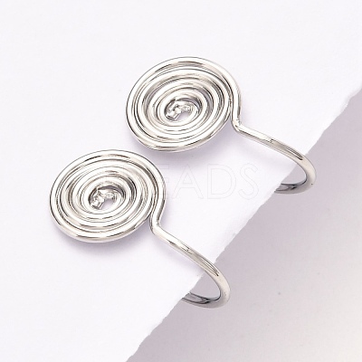Brass Clip-on Earring Converters Findings KK-D060-03P-02-1