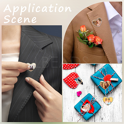 10 Sets Sublimation Blank Brooch Pins FIND-SP0004-08C-1