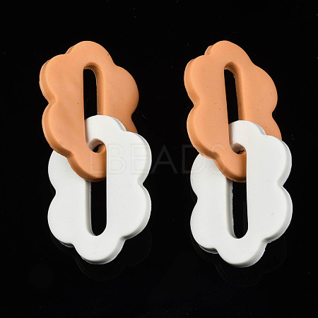 Handmade Polymer Clay Linking Rings CLAY-N010-032-02-1