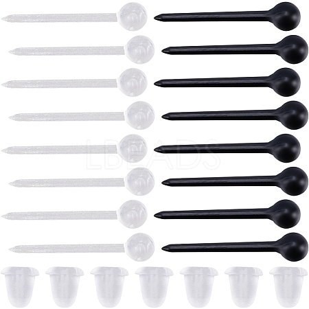 Eco-Friendly Plastic Stud Earring Findings KY-SC0002-23-1