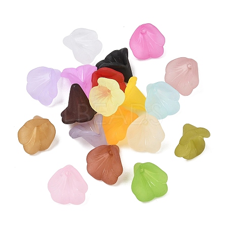Acrylic Frosted Bead Caps AC-CBA81FF-04-1