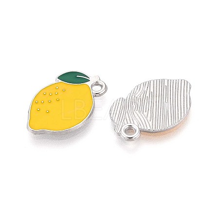 Fruit Alloy Enamel Charms PALLOY-S058-01P-13-1