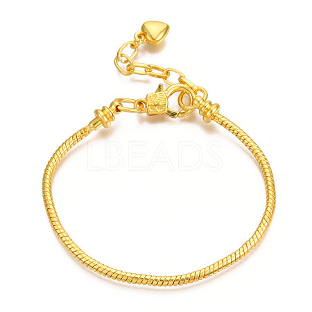 Brass European Style Bracelet Making MAK-R011-03G-1