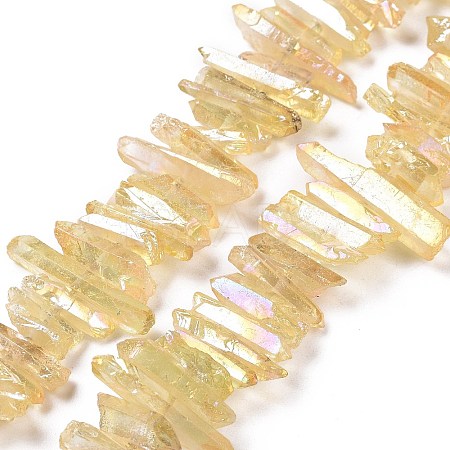 Natural Quartz Crystal Points Beads Strands G-K181-B27-1