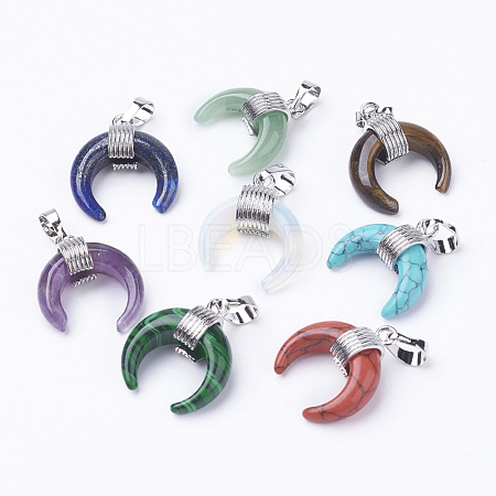 Natural & Synthetic Mixed Stone Pendants G-E425-P-1