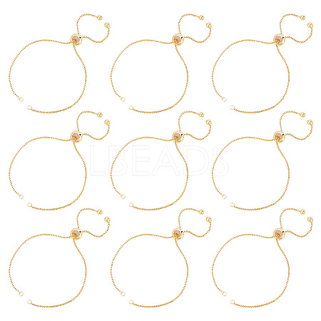 HOBBIESAY 12Pcs Rack Plating Brass Chain Link Bracelet Making KK-HY0003-57G-1