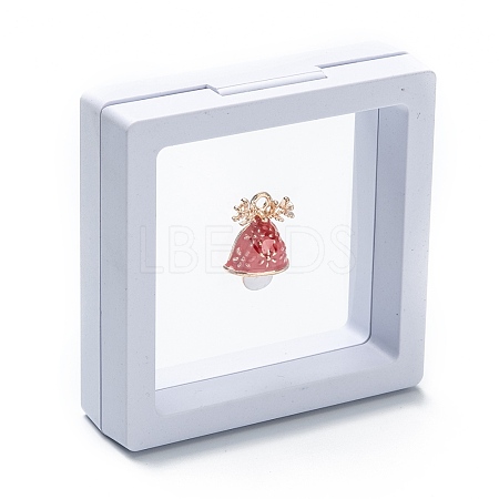 Square Transparent PE Thin Film Suspension Jewelry Display Box CON-D009-01B-05-1