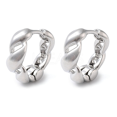 Brass Curly Hoop Earrings for Women LS-EJEW-F347-01P-01-1