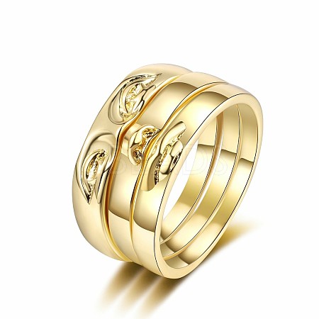 3Pcs Brass Rings PW-WGC3339-06-1