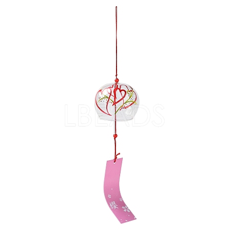 Glass Wind Chime HJEW-XCP0001-19-1