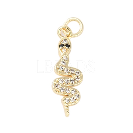 Rack Plating Brass Clear Cubic Zirconia Pendants KK-Z060-01G-02-1