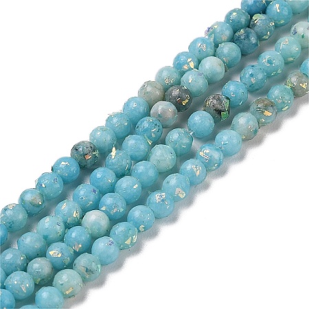 Assembled Natural Dolomite and Synthetic Opal Beads Strands G-Q017-G06-01A-1-1