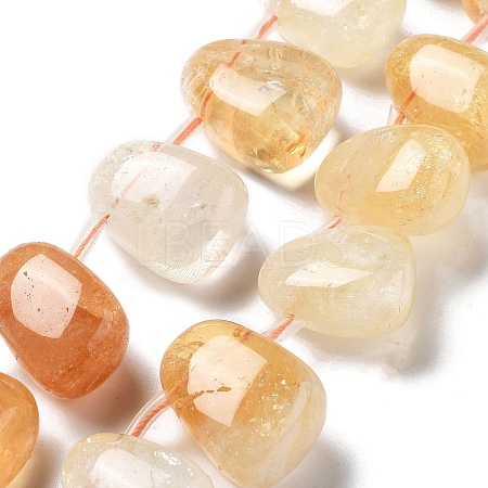 Natural Citrine Beads Strands G-P528-E02-01-1