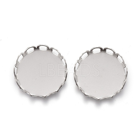 Tarnish Resistant 304 Stainless Steel Cabochon Settings STAS-P249-16A-P-1