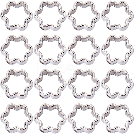 200Pcs CCB Plastic Beads Frames CCB-SC0001-21-1