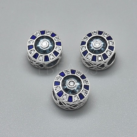 925 Sterling Silver European Beads STER-I019-07AS-1