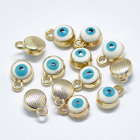 Light Gold Plated Alloy Charms X-ENAM-S117-27C-1