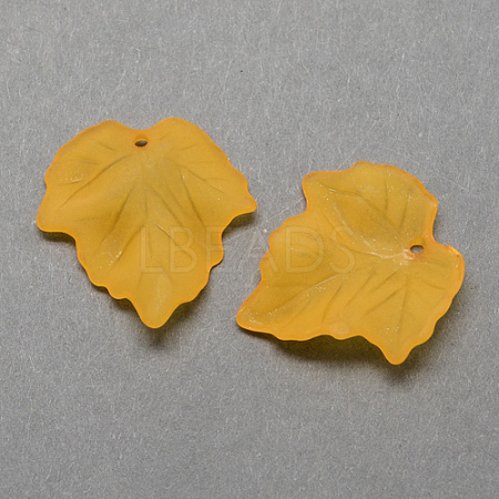 Autumn Theme Transparent Acrylic Maple Leaf Pendants X-FACR-R006-06-1