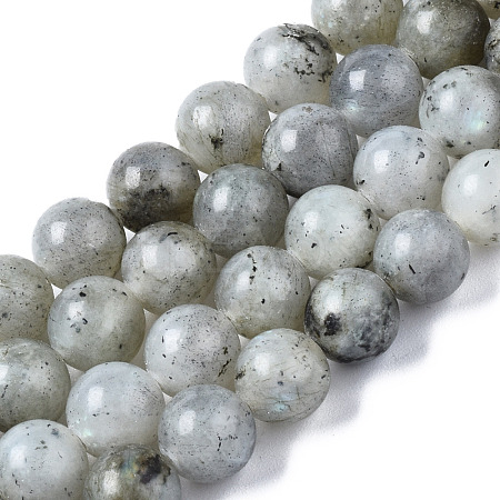 Natural Labradorite Round Beads Strands G-S158-8mm-1