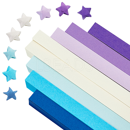 WADORN 2 Bags 2 Styles Luminous Lucky Star Origami Paper DIY-WR0004-14B-1