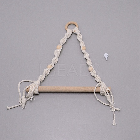 Toilet Wall Hanging Hand-Woven Rope Holder AJEW-TAC0030-05-1