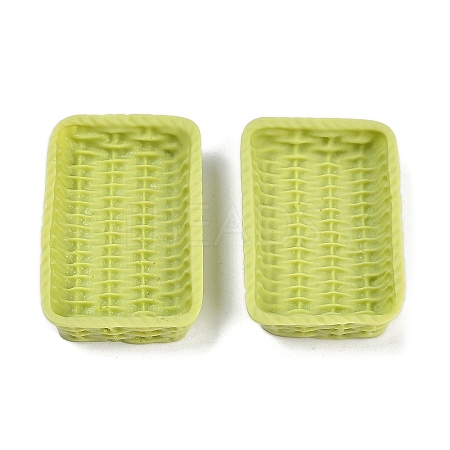 Rattan Basket Resin Cabochons RESI-Q014-07B-1