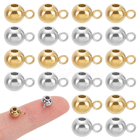 20Pcs 2 Colors 304 Stainless Steel Tube Bails STAS-LP0001-22-1