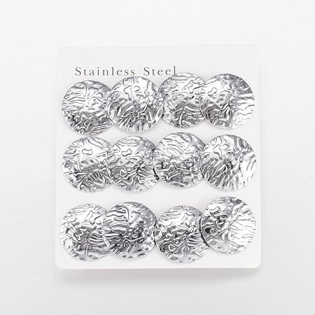 304 Stainless Steel Stud Earrings EJEW-F113-03P-1