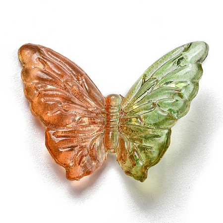 Two Tone Transparent Acrylic Beads X-OACR-E041-06E-1