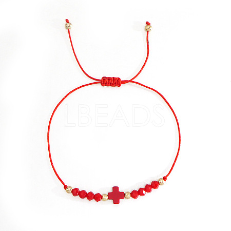Bohemian Style Glass Braided Beads Bracelets EW0556-2-1