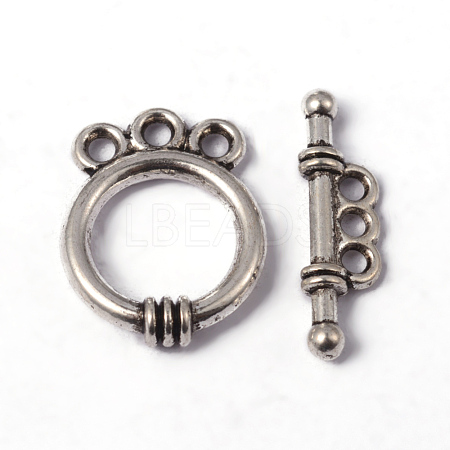 Tibetan Style Alloy Toggle Clasps X-LF10795Y-1