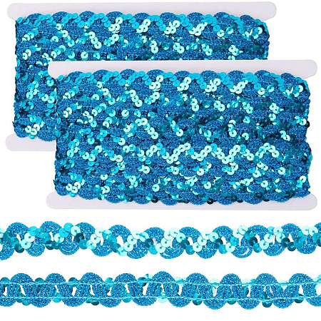 2Pcs Polyester Paillette Beads OCOR-CP0001-31C-1
