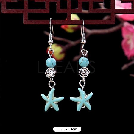 Turquoise Dangle Earrings for Women WG2299-20-1