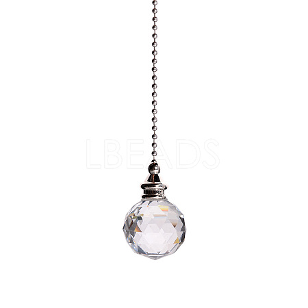 Glass Crystal Ceiling Fan Pull Chain Extenders PW-WG22568-02-1