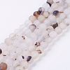 Natural Dendritic Agate Beads Strands G-J376-07-8mm-1