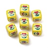 Printed Opaque Acrylic Beads SACR-A009-01E-1