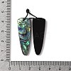 2Pcs Natural Abalone Shell/Paua Shell Pendants SHEL-A005-01E-3