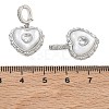 Brass Micro Pave Clear Cubic Zirconia Pendants KK-CBA61F8-06P-3