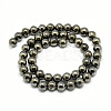 Natural Pyrite Beads Strands G-S265-03-10mm-3