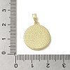 Brass Pave Shell Pendants KK-I708-13B-G-3