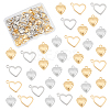 Unicraftale 120Pcs 4 Style 304 Stainless Steel Charms STAS-UN0052-25-1