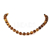 Natural Amber Beaded Necklaces NJEW-JN06656-2