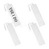 4Pcs Rectangle 201 Stainless Steel Blank Bookmarks AJEW-UN00004-1