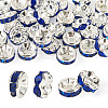 30Pcs 2 Colors Brass Rhinestone Spacer Beads RB-TA0001-29F-1